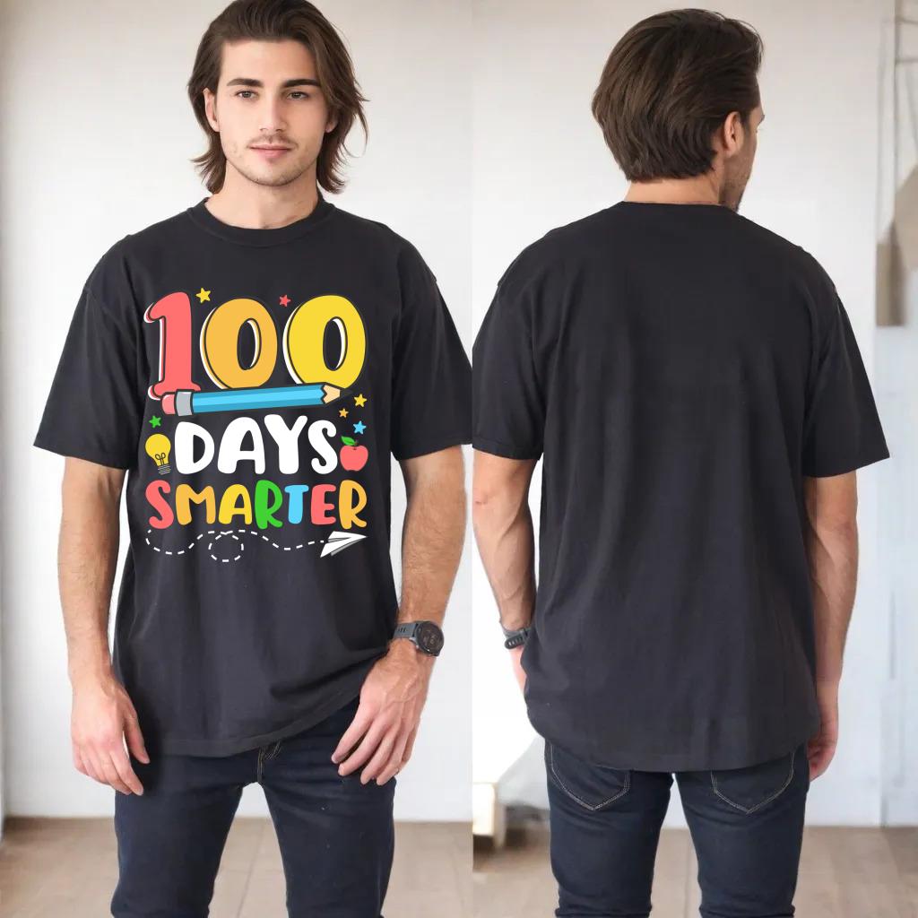 100 Days Smarter Happy 100th Day of School Teacher Kids