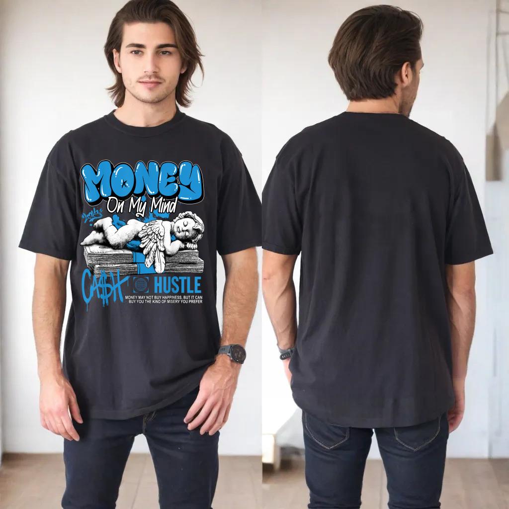 Money Cash Powder Blue 9s Matching Tee For Men Women