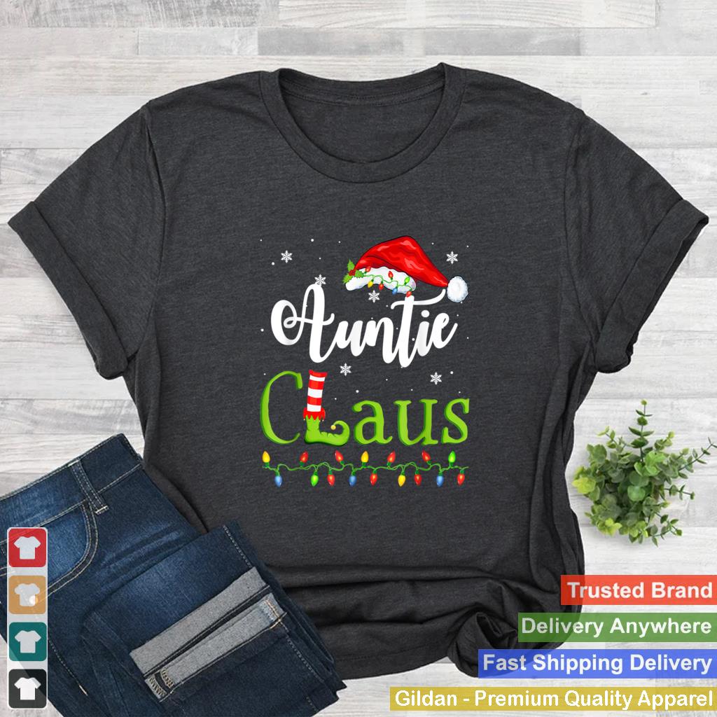 Auntie Claus Shirt Christmas Pajama Family Matching Xmas T Shirt 7