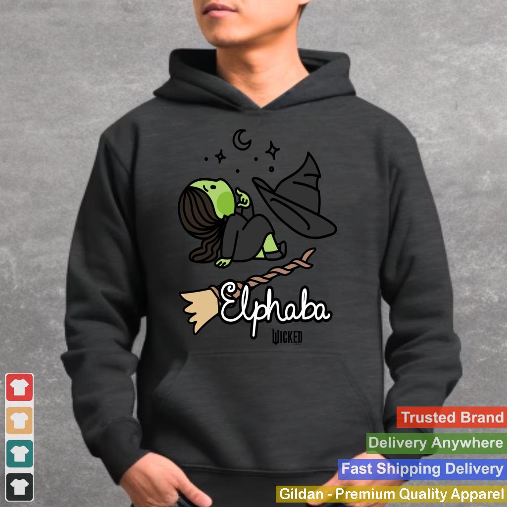 Wicked Logo Elphaba Daydreaming Playful Cartoon Style