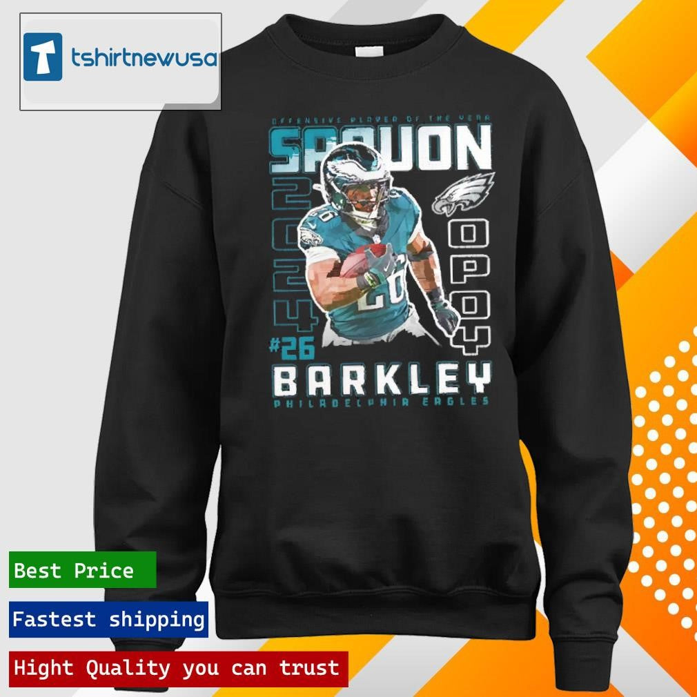 Top Saquon Barkley Philadelphia Eagles 2024 Offensive Player of the Year T-shirt