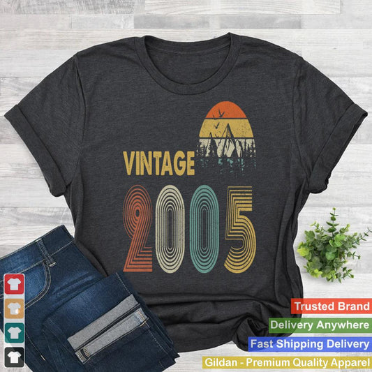 Retro Vintage 2005 Funny 19 Year Old Boys Girl 19th Birthday