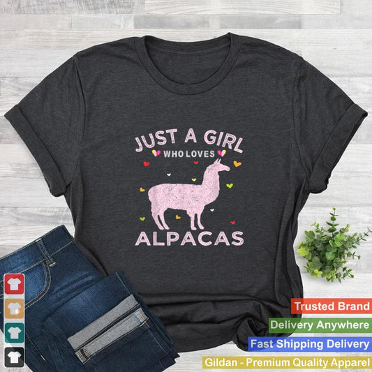 Alpaca Llama Just A Girl Who Loves Alpacas Shirt