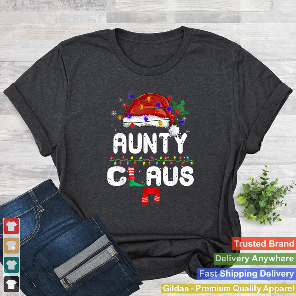 Aunty Claus Matching Family Christmas Pajamas Xmas Santa T Shirt