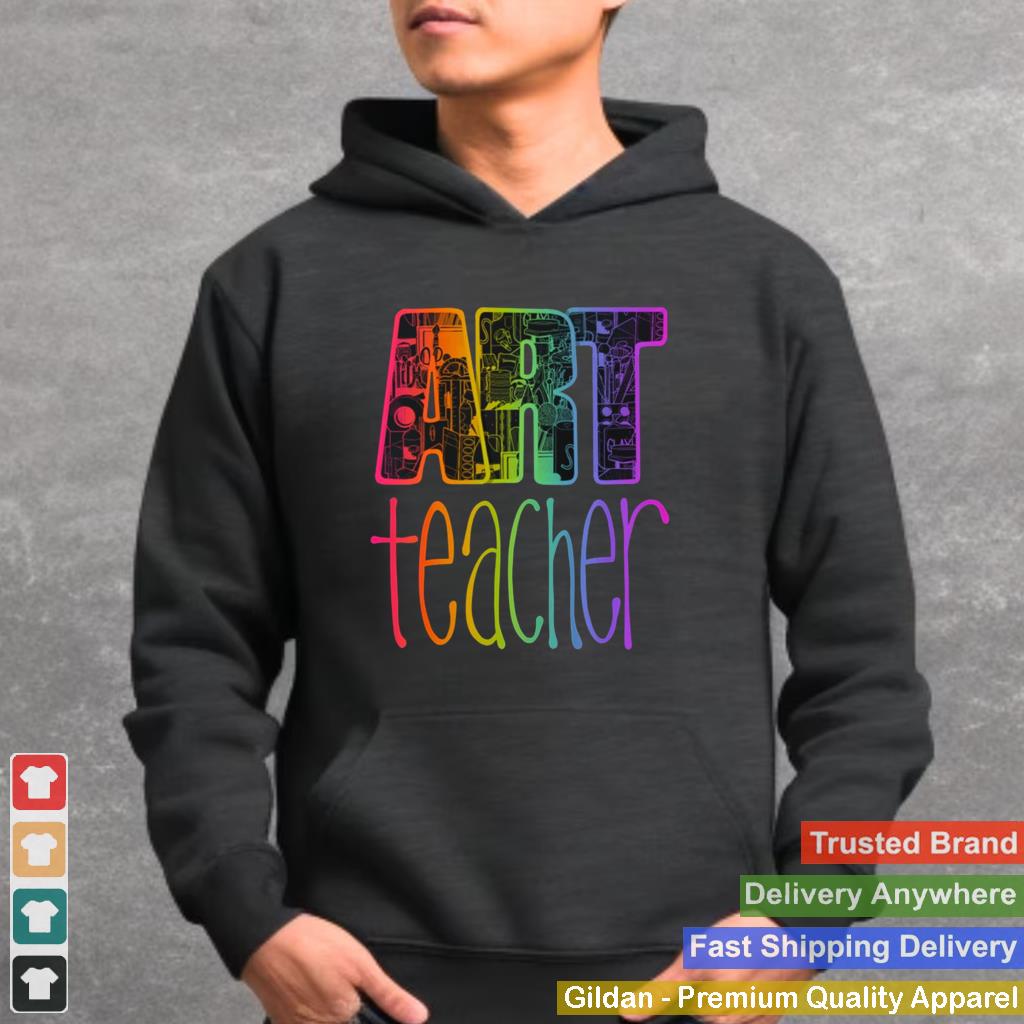 Art-Teacher-Supplies-Doodle-in-Rainbow-Color-Art-Teacher-Christmas-T-Shirt