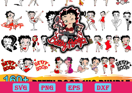 160+ Betty Boop Svg Bundle