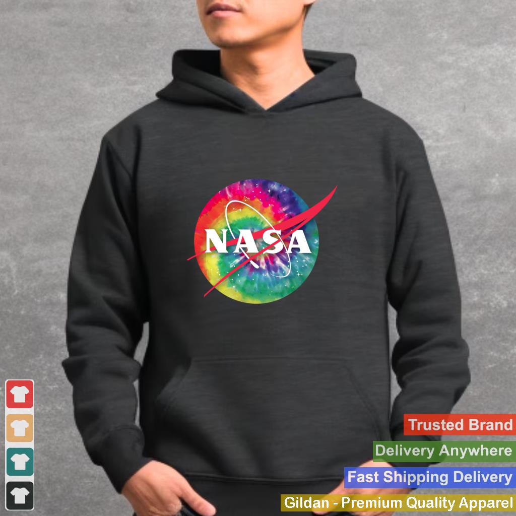 Awesome Tie Dye nasa logo shirt hippie nasa shirt gift idea Pullover Hoodie B08FT3B4P1