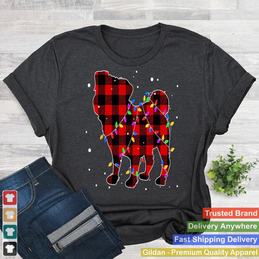 Pajamas Red Buffalo Plaid Pug Dog Christmas Gift Puppy Lover