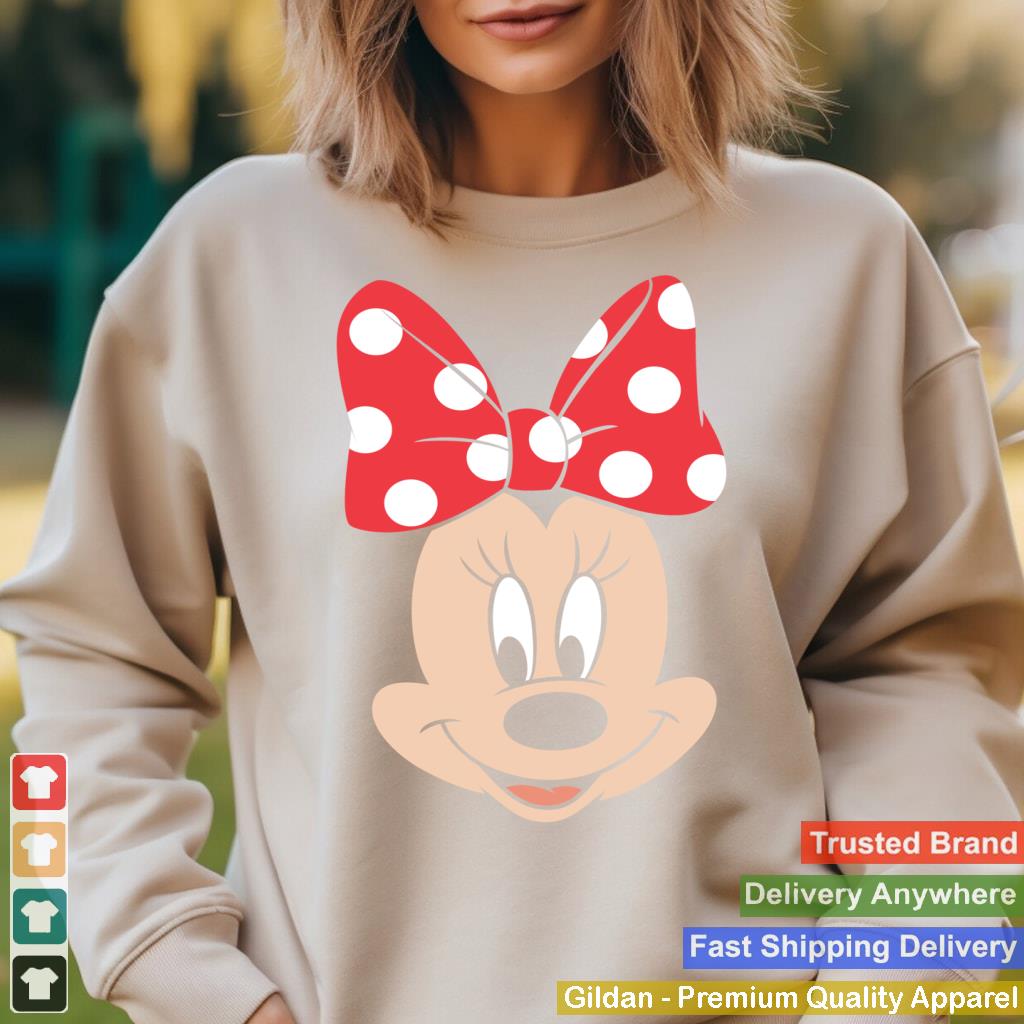 Disney Minnie Mouse Polka Dot Bow Big Face Sweatshirt