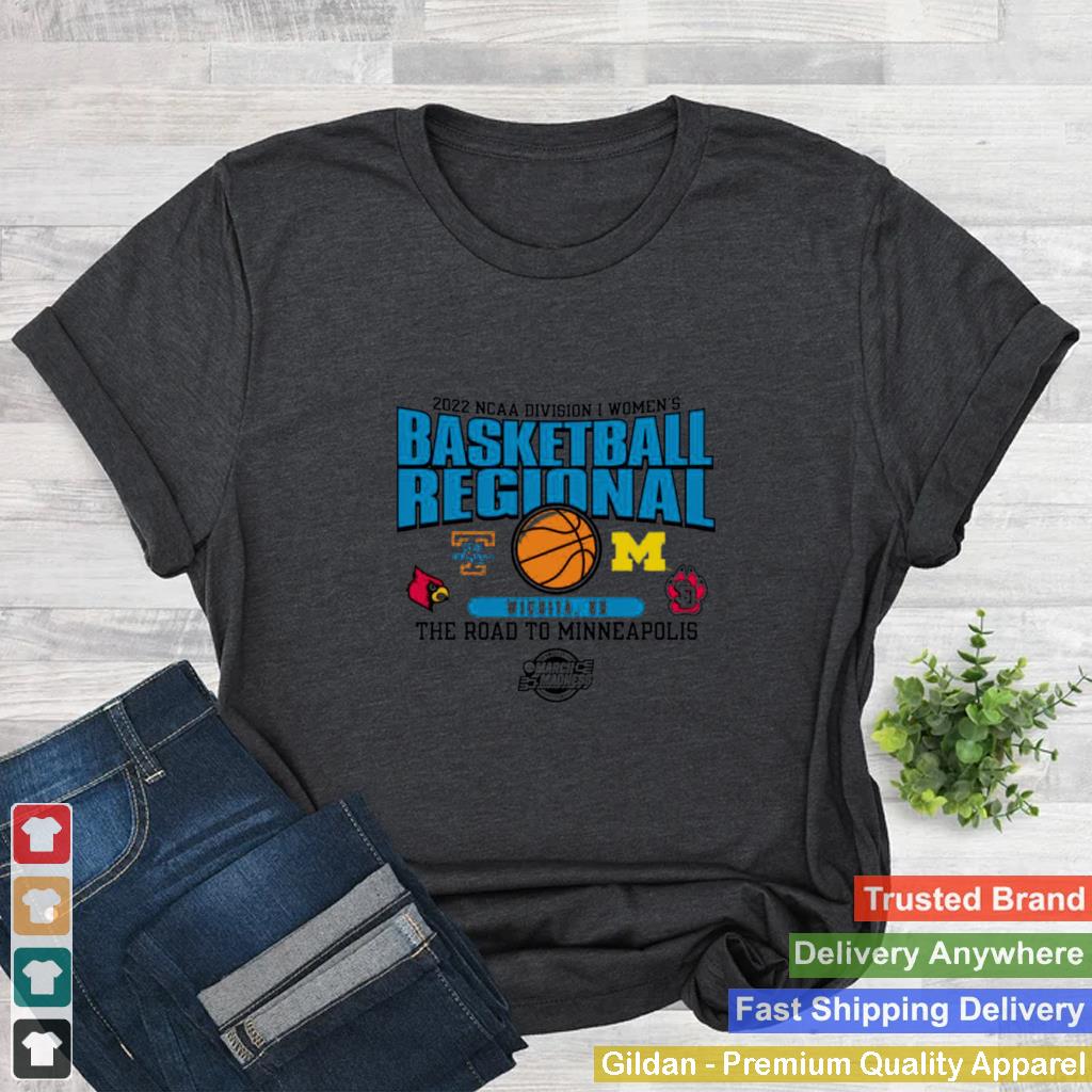 2022 NCAA Division I Womens Basketball Regional Wichita KS the road to Minneapolis shirt