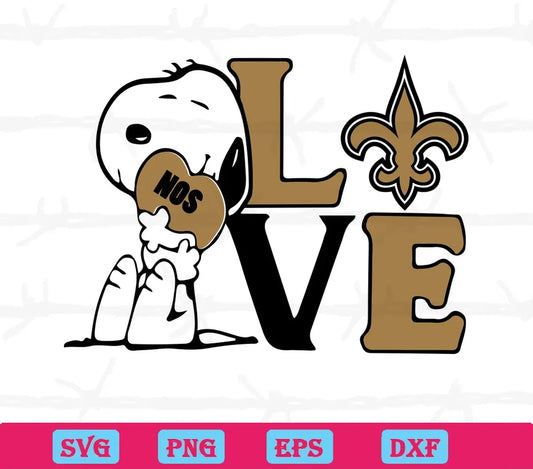 Snoopy Love New Orleans Saints, Design Files