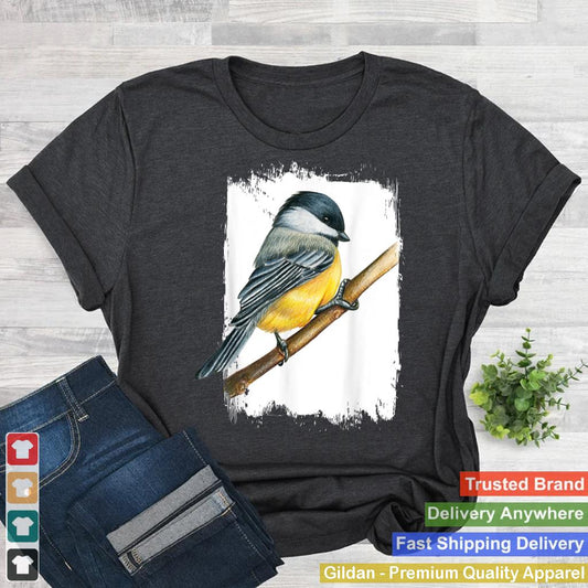 Vintage Bird Watcher Birding Birdwatching Bird Chickadee