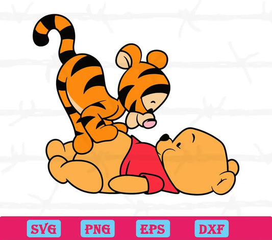 Winnie The Pooh And Tigger Multi-Layered Files Svg