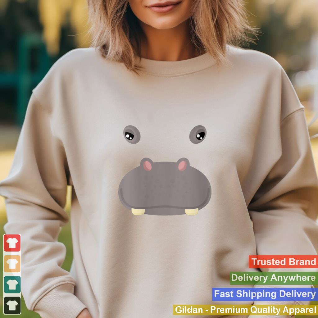 Animal Face Hippo Costume Halloween Adults shirt