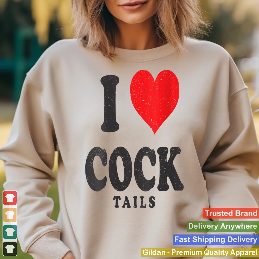 Womens I Love Cocktails Funny Pun Sexual Innuendo Drinking Vintage V-Neck