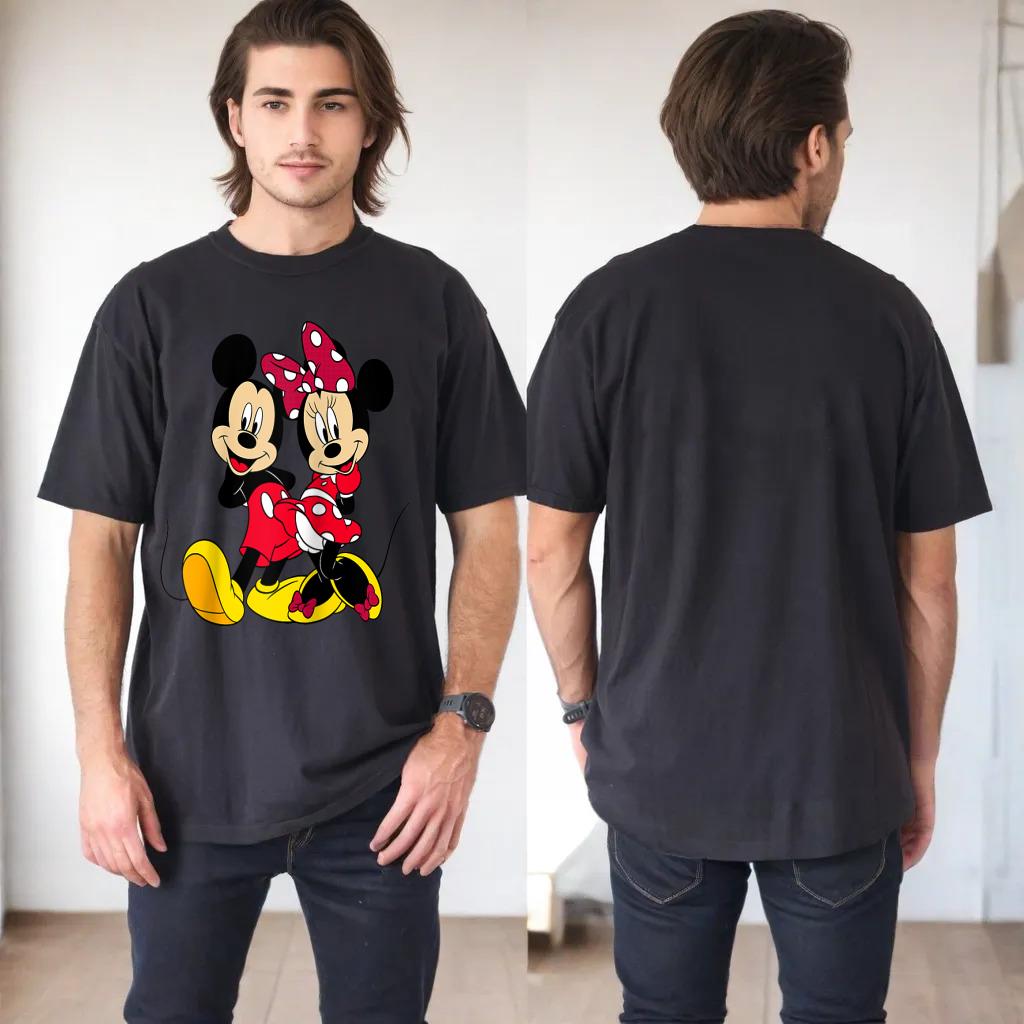 Disney Big Mickey and Minnie Mouse Raglan Baseball Tee