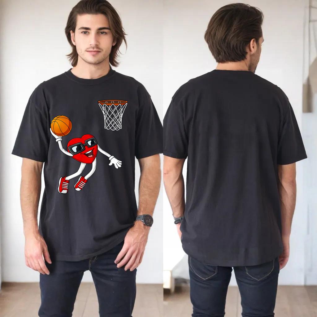 Valentines Day Heart Dunking Basketball Boys Girls Kids