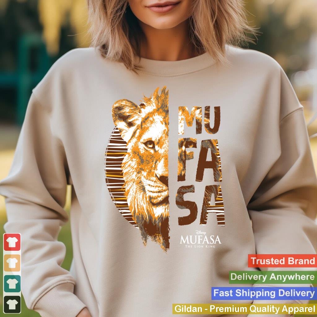 Disney Mufasa The Lion King Movie Face and Name Sun Art Long Sleeve