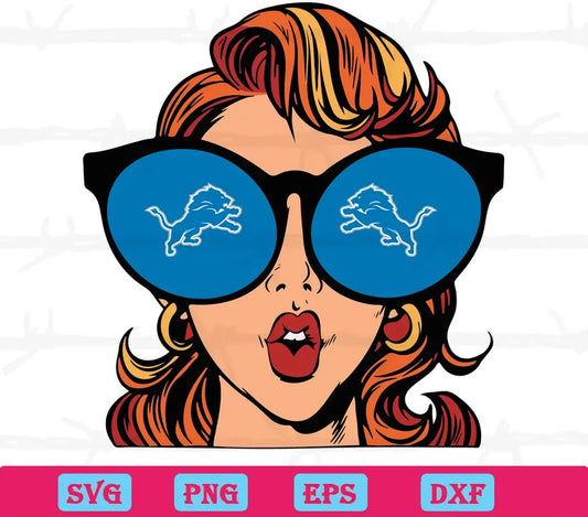 Just A Girl Glassess In Love With Her Detroit Lions Sport, Design Files