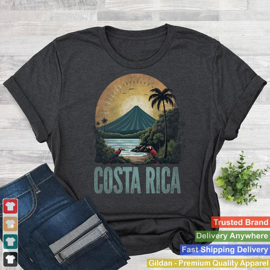 Retro Costa Rica Landscape Vintage Souvenir