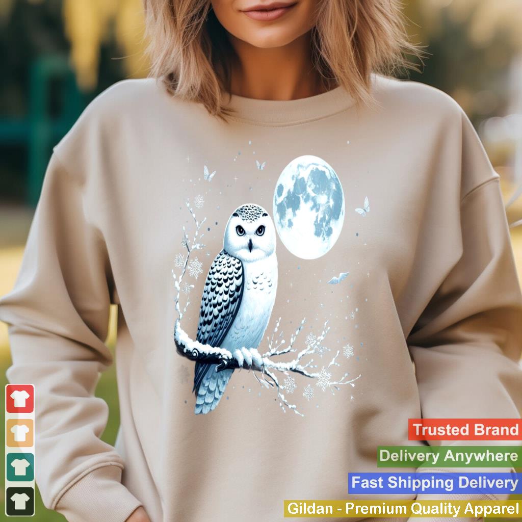 Snowy Owl Moon Snow Falling Snowy Owl Bird Lovers Art