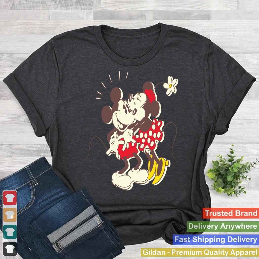 Disney Vintage Mickey and Minnie Mouse Kiss Sweatshirt