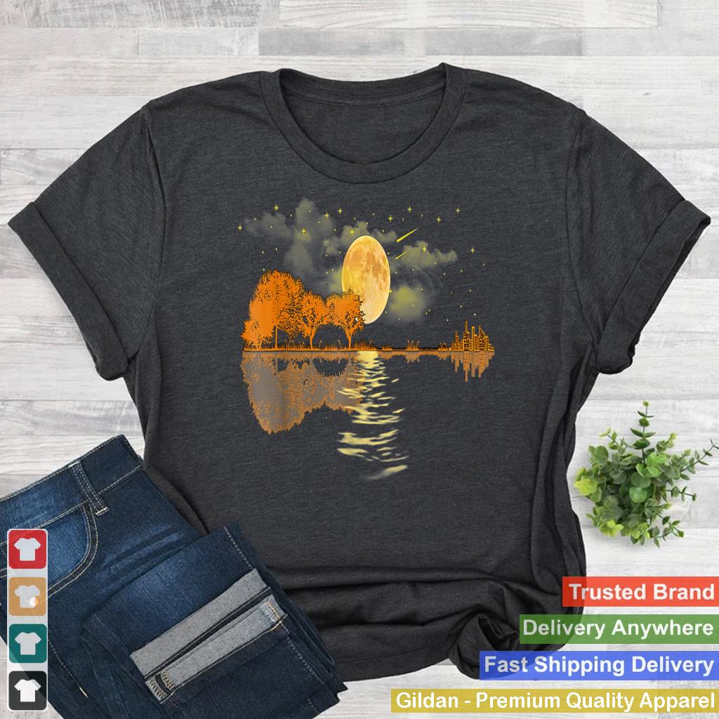 Guitar Lake Reflections Love Musician Acoustic Guitar