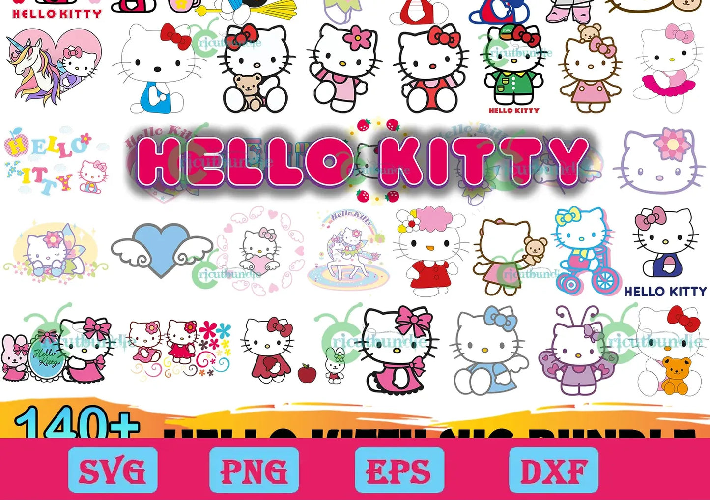 140+ Hello Kitty Svg Bundle