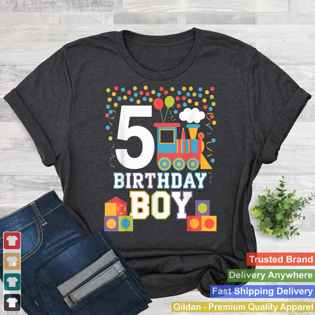 5th Birthday Boy Party Train Railroad Kid Toddler Women Men