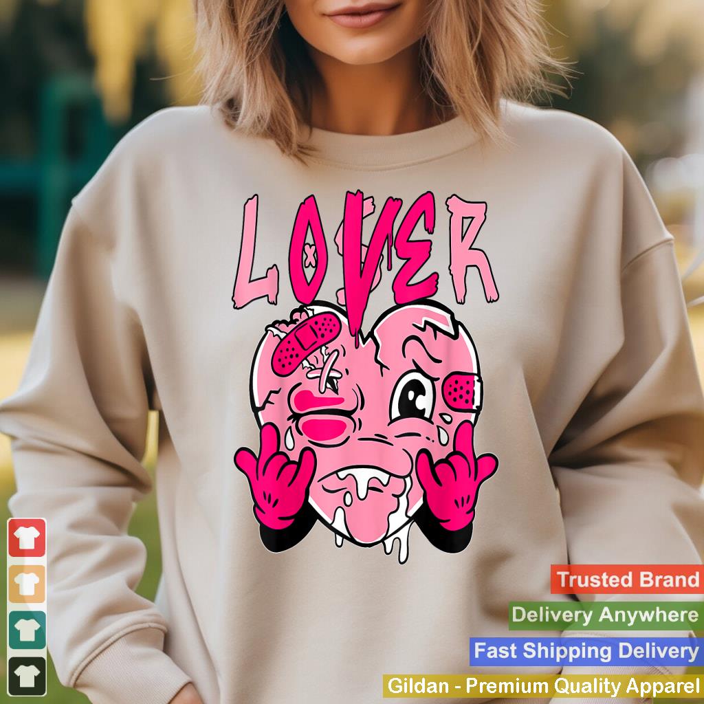 Pink Loser Lover Pink Drip Heart Matching Tee For Men Women