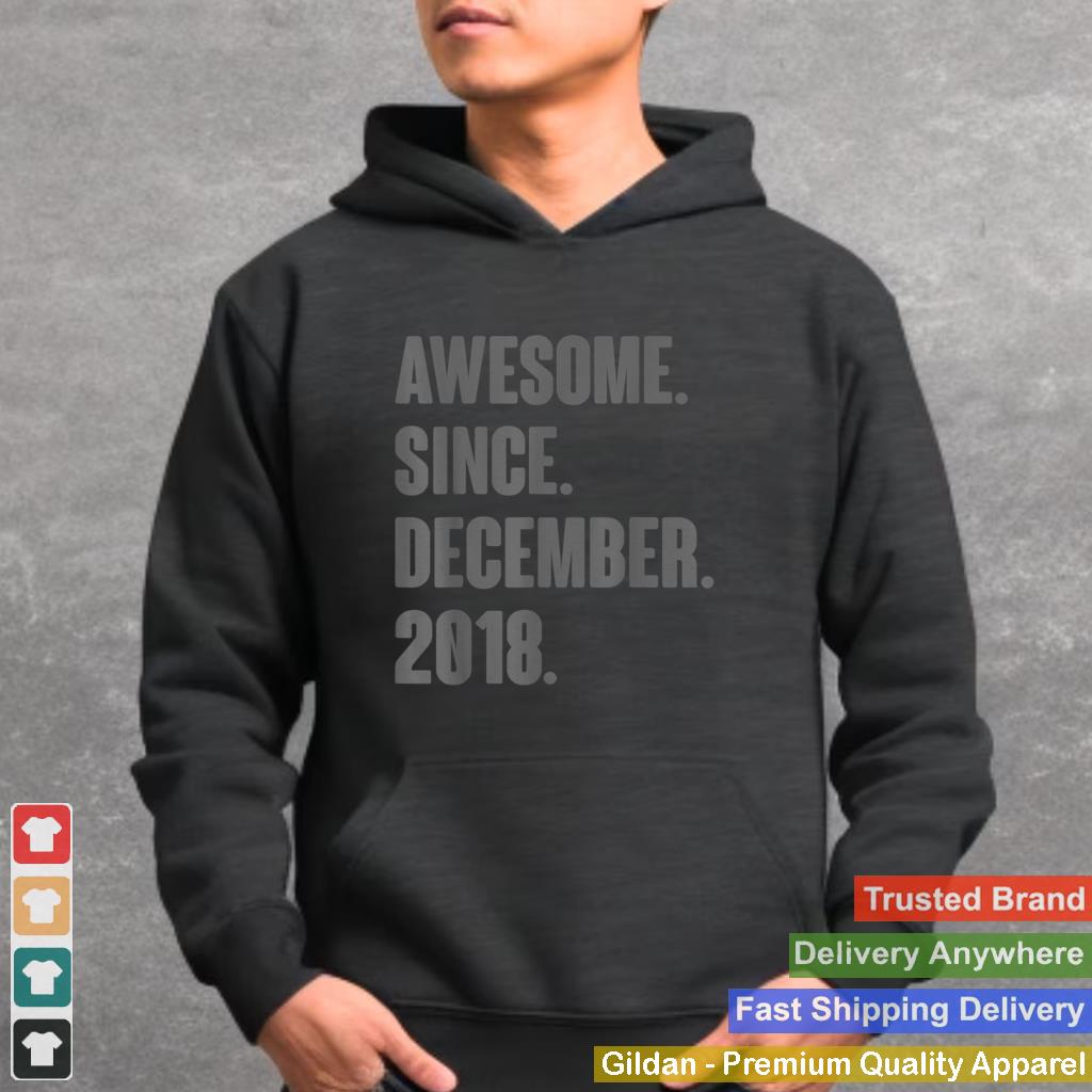 Awesome Since December 2018 Birthday Gift For 3 Year Old T Shirt