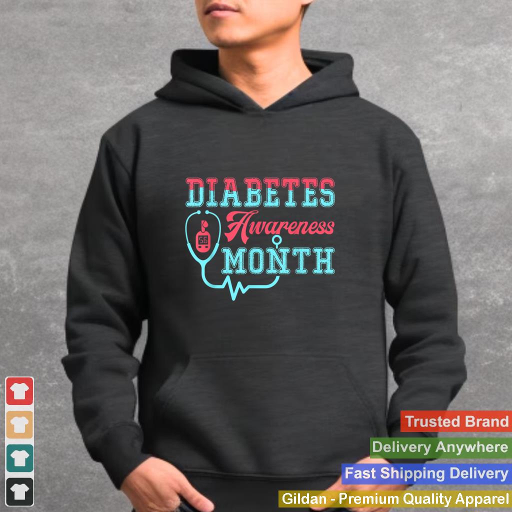 In November We Wear Blue Butterflies Diabetes Awareness T Shirt 1 2