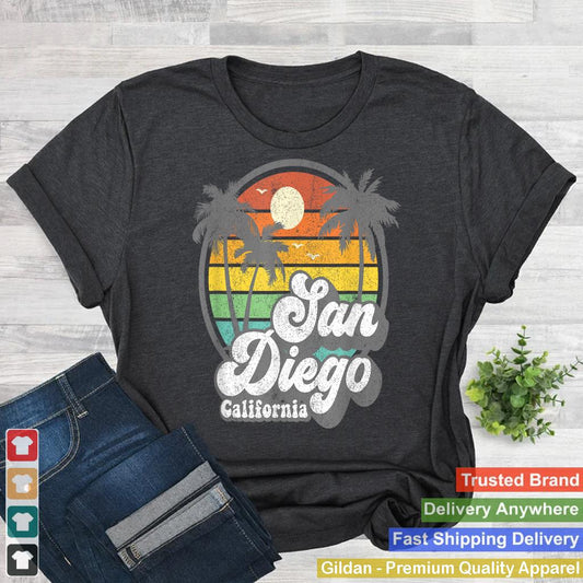 Vintage San Diego Beach California Surfing Retro Surf Gift