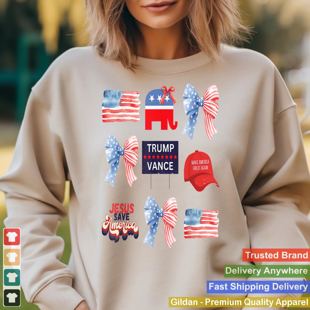 Trump Vance Bow Coquette Vote Presidential 2024 Election Sweatshirt