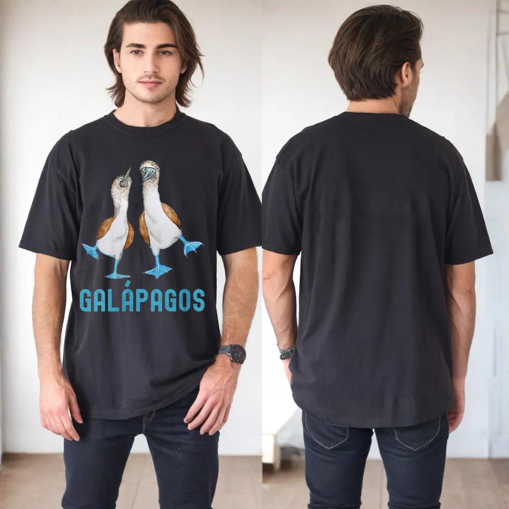 Womens Vintage Islas Galapagos Blue-Footed Booby Dancing Galapagos V-Neck