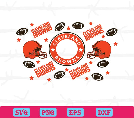 Cleveland Browns Starbucks Wrap, Svg Png Dxf Eps Cricut Silhouette