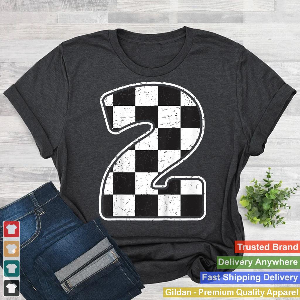 Birthday Boy 2 Two Race Car 2nd Birthday Racing Car Flag