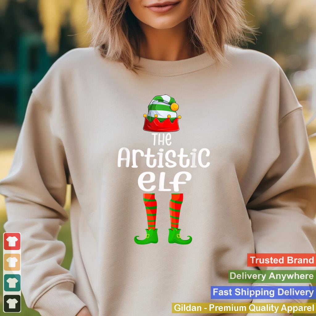 Artistic Elf Matching Family Group Christmas Party Pajama T Shirt