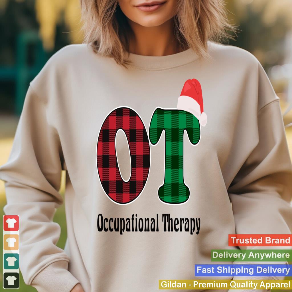 OT Buffalo Plaid Pattern Christmas Occupational Therapist