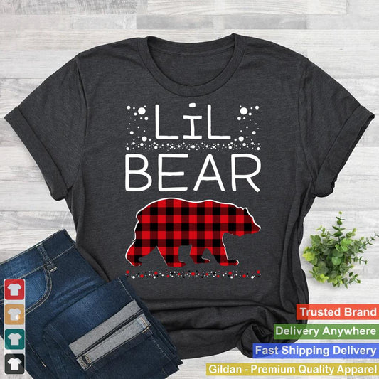 Lil Bear Christmas Pajamas Matching Family Plaid Boys Girls