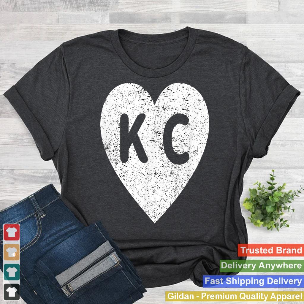 Vintage Distressed Love Kansas City KC Heart Print