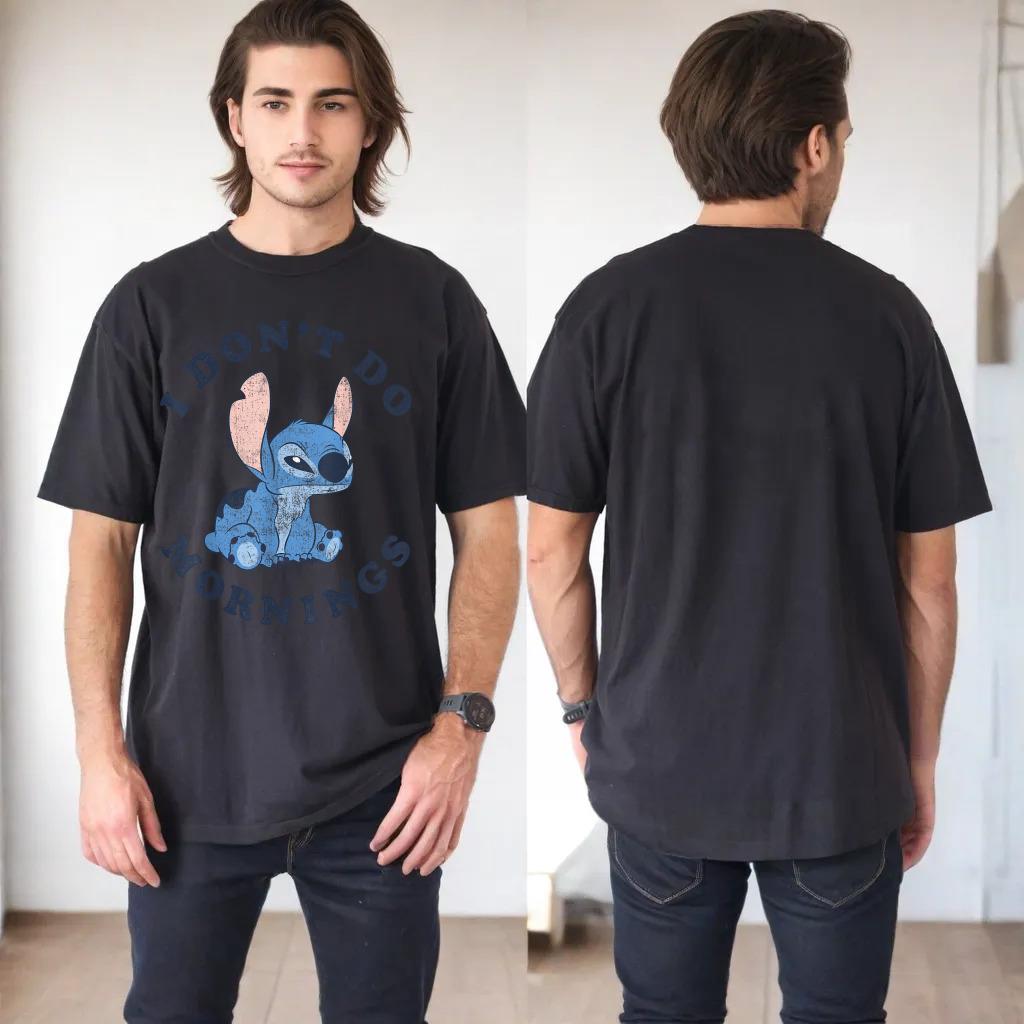 Disney Lilo & Stitch I Don't Do Mornings Distressed V2