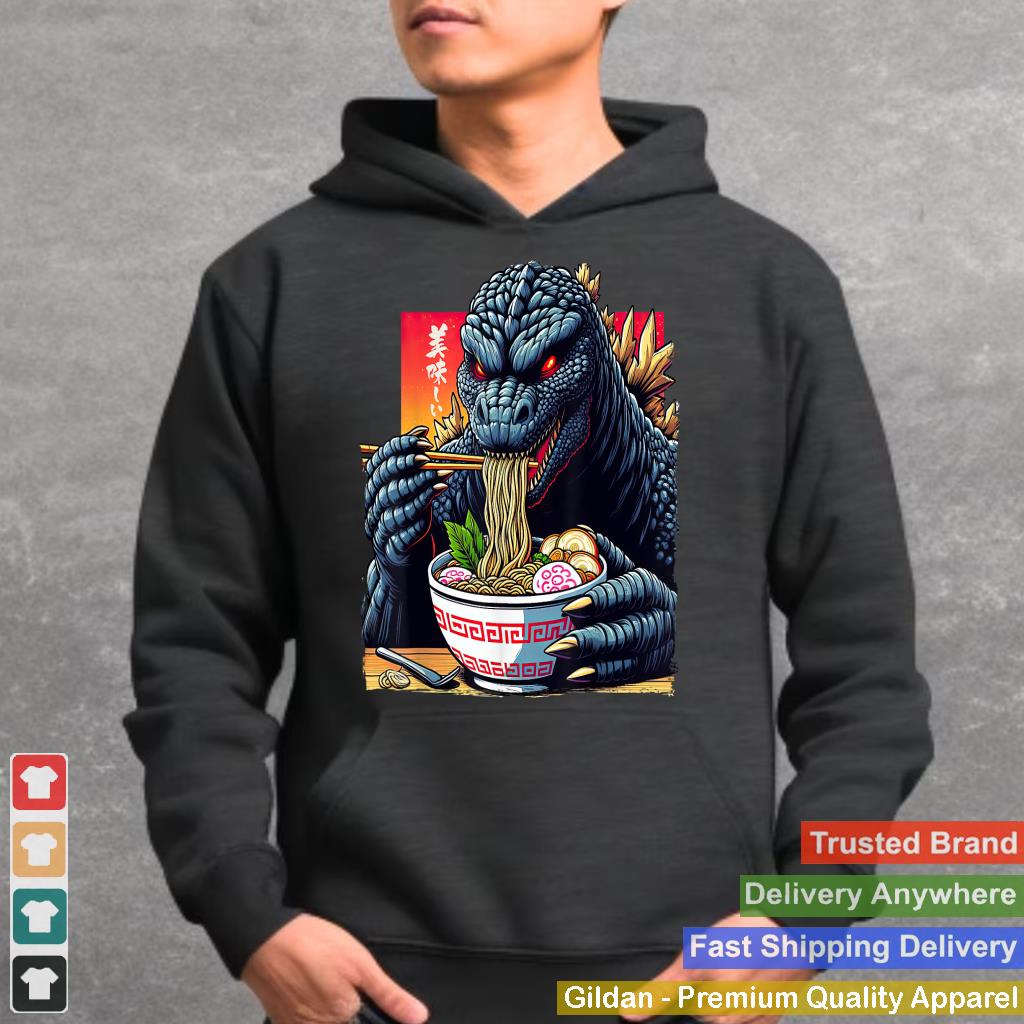 Funny Kaiju Eating Ramen Japanese Monster Lover Birthday