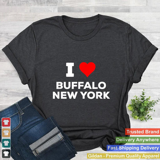 Funny Cute I Love Heart Buffalo New York