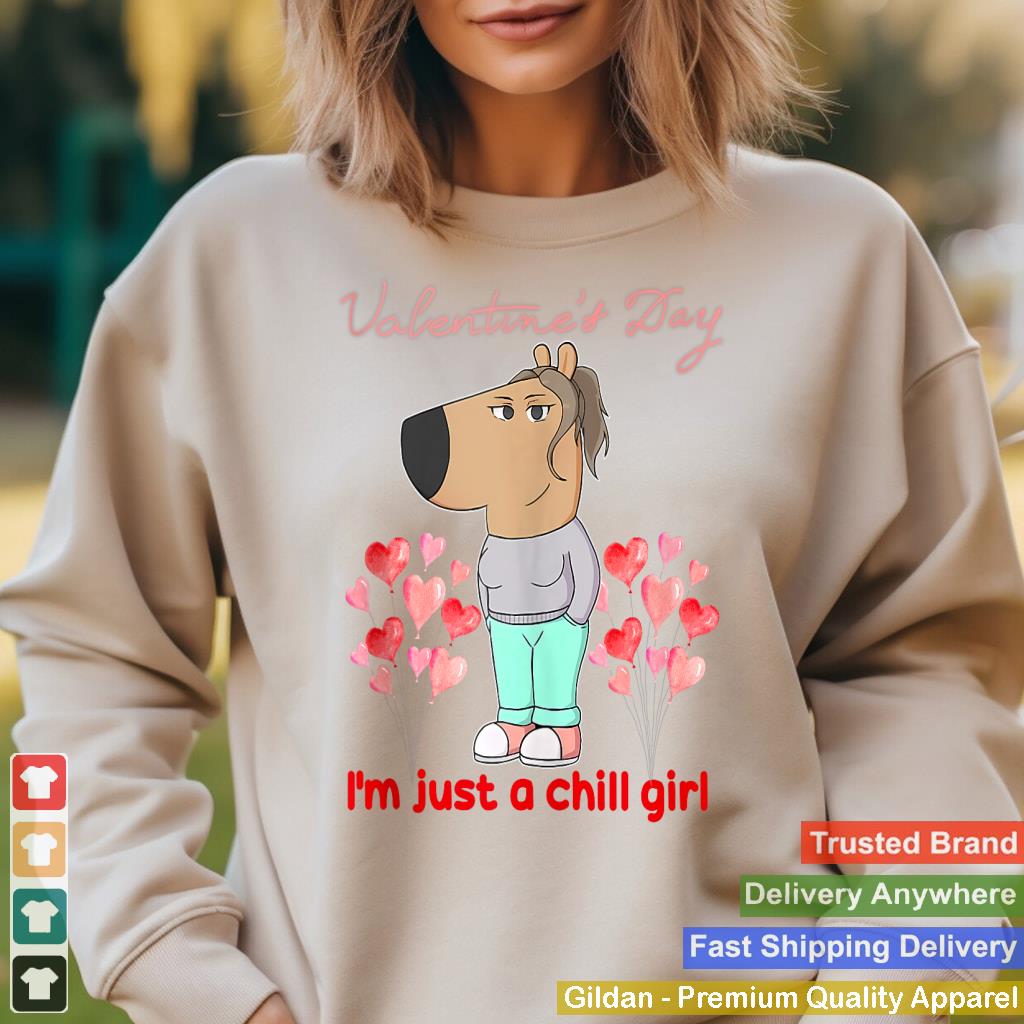 I'm Just A Chill Girl Meme Funny Chill ,Valentine for Girls Tank Top_2