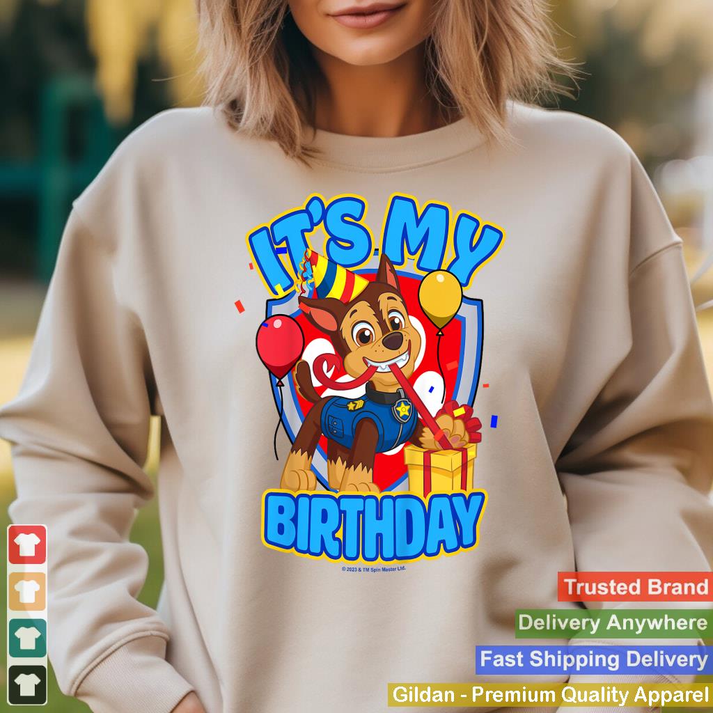 Kids PAW Patrol Birthday It's My Birthday Cute Chase Logo