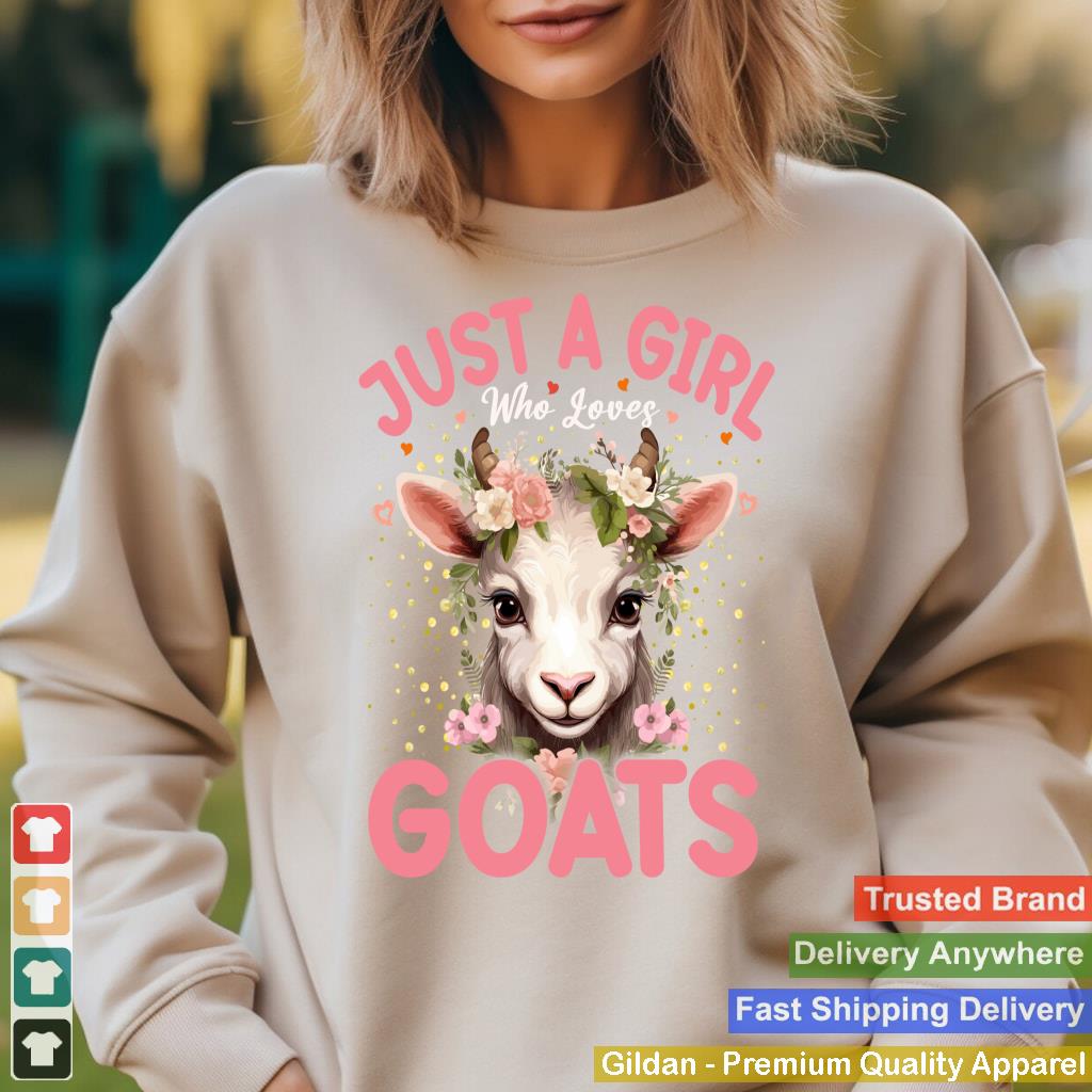 Just A Girl Who Loves Goats Floral Women Girls