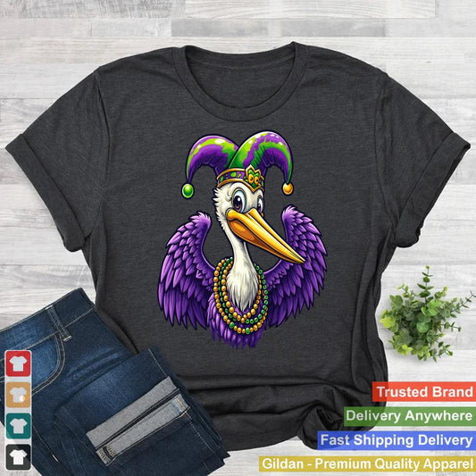 Mardi Gras Pelican Louisiana Parade Animal Lover Mens Womens_1