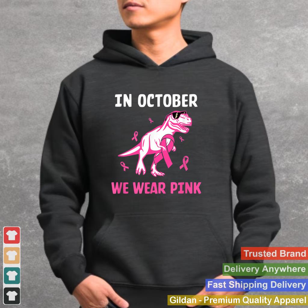 In October We Wear Pink Breast Cancer Awareness Kids Boys T Shirt 1 2