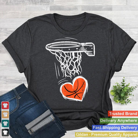 Valentines Day Basketball Heart Men Women Girls Kids Toddler